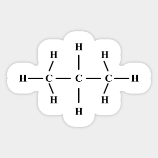 Propane C3H8 gas molecule Sticker